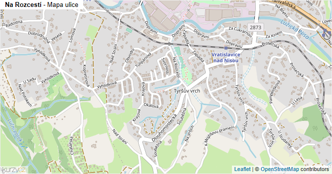 Na Rozcestí - mapa ulice