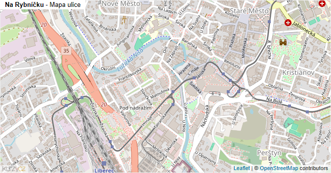 Na Rybníčku - mapa ulice