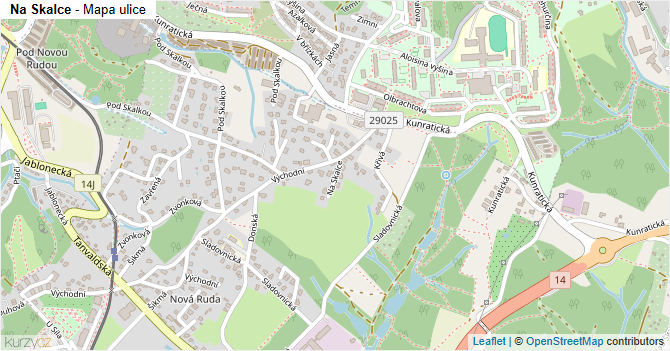 Na Skalce - mapa ulice