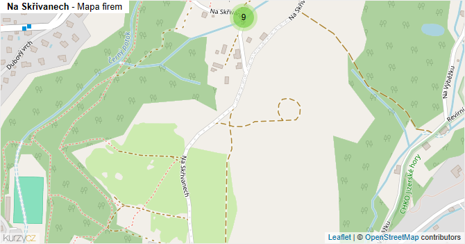 Na Skřivanech - mapa firem
