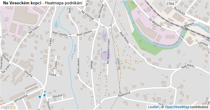 Na Veseckém kopci - mapa podnikání