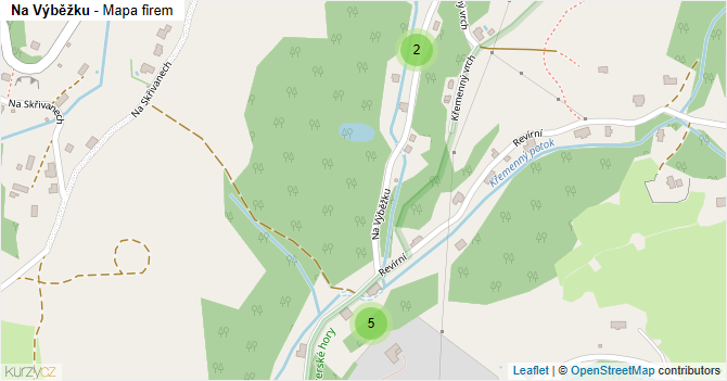 Na Výběžku - mapa firem