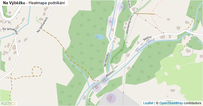 Na Výběžku - mapa podnikání