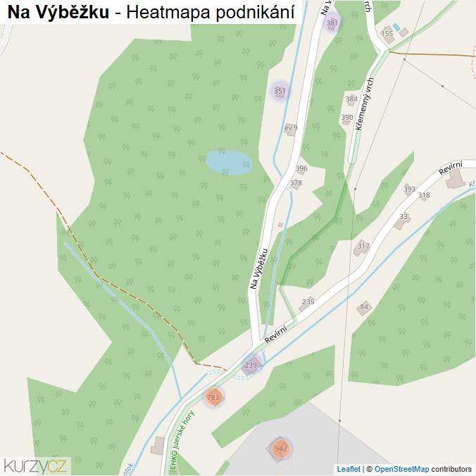 Mapa Na Výběžku - Firmy v ulici.