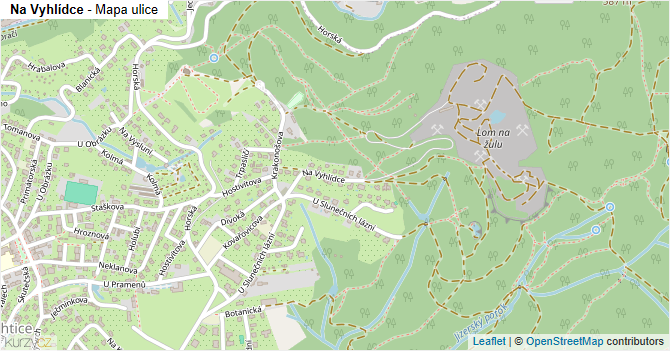Na Vyhlídce - mapa ulice
