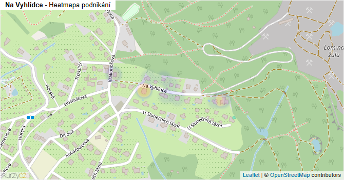 Na Vyhlídce - mapa podnikání