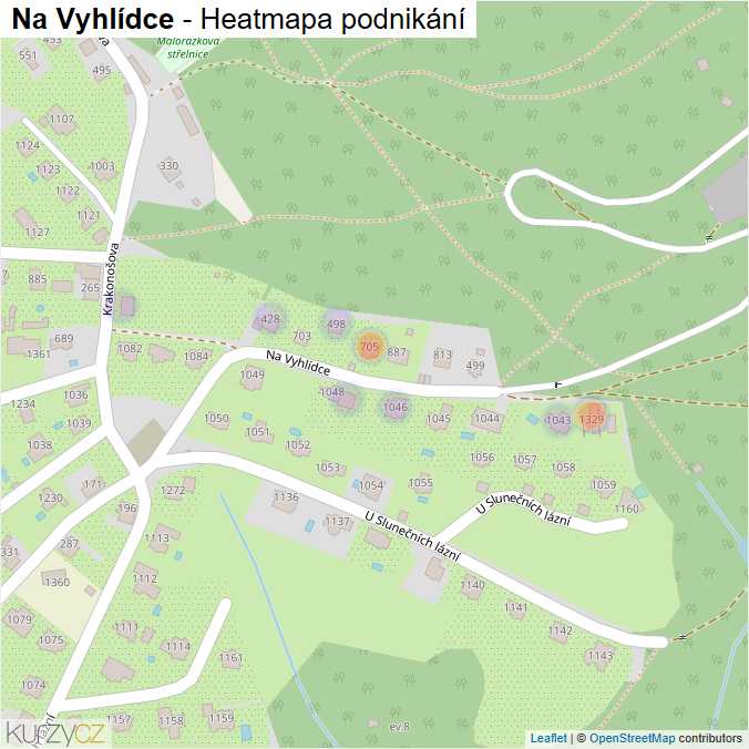 Mapa Na Vyhlídce - Firmy v ulici.