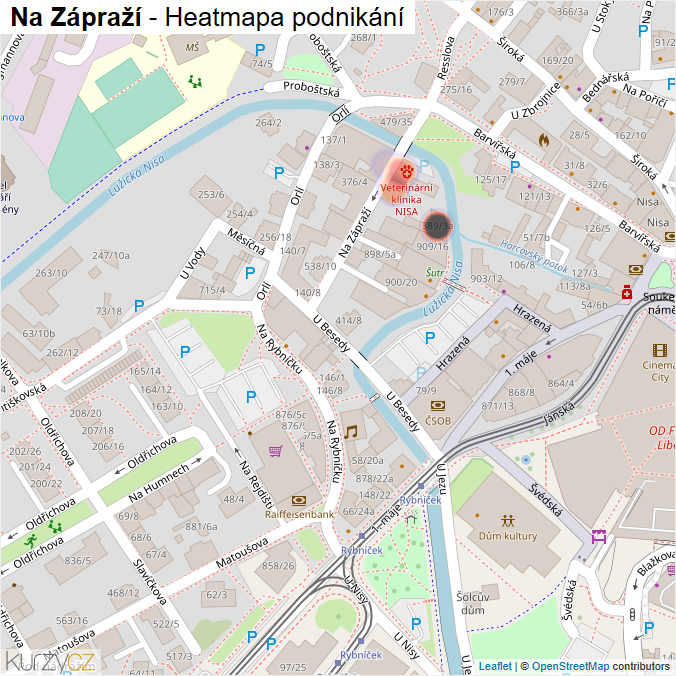 Mapa Na Zápraží - Firmy v ulici.
