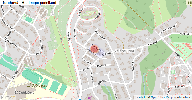 Nachová - mapa podnikání