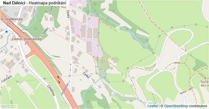Nad Dálnicí - mapa podnikání