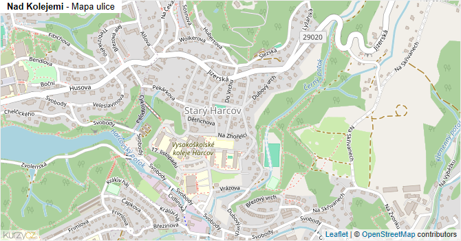 Nad Kolejemi - mapa ulice