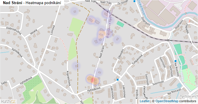 Nad Strání - mapa podnikání