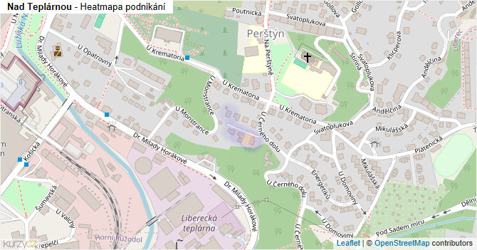 Nad Teplárnou - mapa podnikání