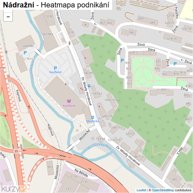 Mapa Nádražní - Firmy v ulici.