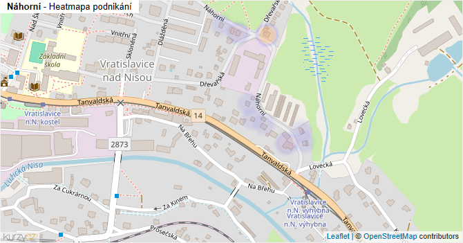 Náhorní - mapa podnikání