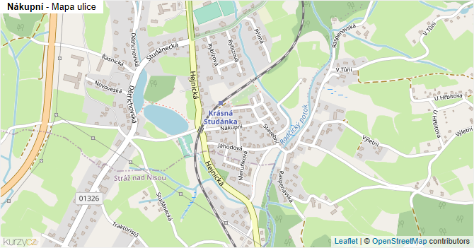 Nákupní - mapa ulice