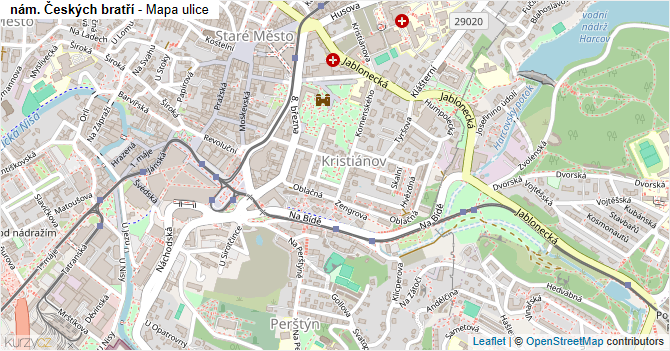nám. Českých bratří - mapa ulice