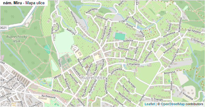 nám. Míru - mapa ulice