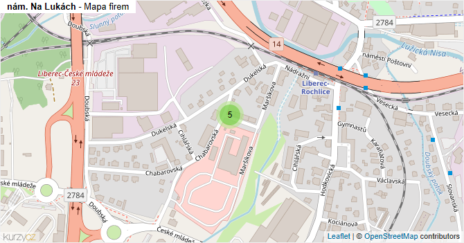 nám. Na Lukách - mapa firem
