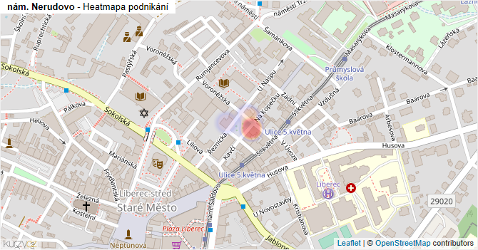 nám. Nerudovo - mapa podnikání