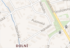 Národní v obci Liberec - mapa ulice