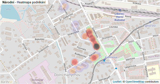 Národní - mapa podnikání