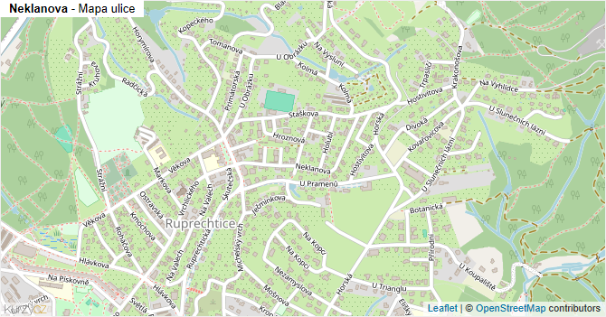 Neklanova - mapa ulice