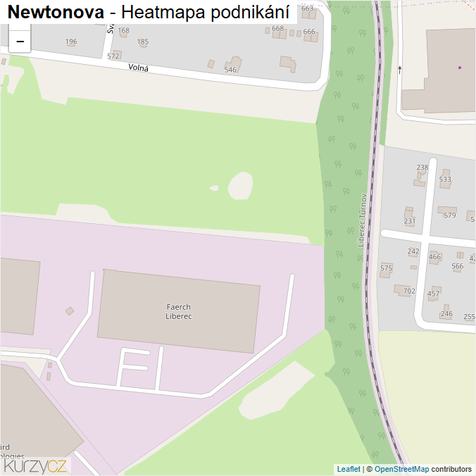 Mapa Newtonova - Firmy v ulici.