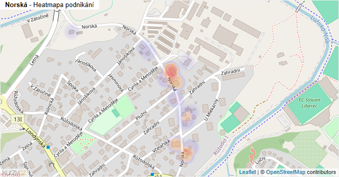 Norská - mapa podnikání