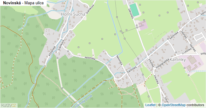 Novinská - mapa ulice