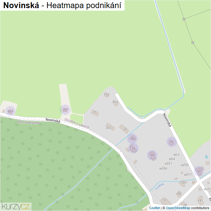 Mapa Novinská - Firmy v ulici.
