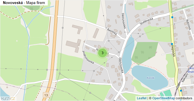 Novoveská - mapa firem