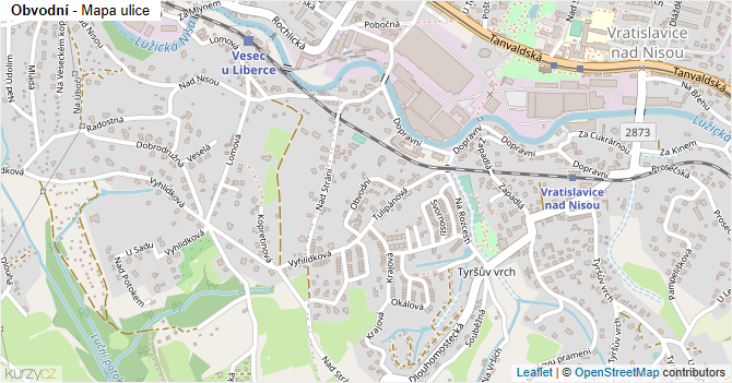 Obvodní - mapa ulice