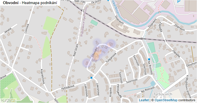Obvodní - mapa podnikání