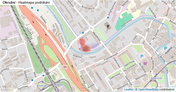 Okružní - mapa podnikání