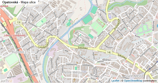 Opatovská - mapa ulice