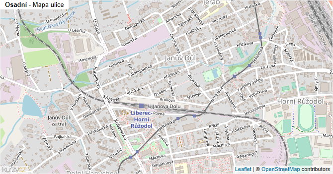 Osadní - mapa ulice