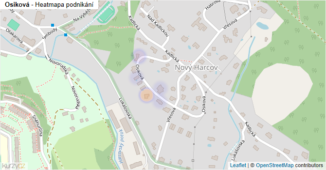 Osiková - mapa podnikání