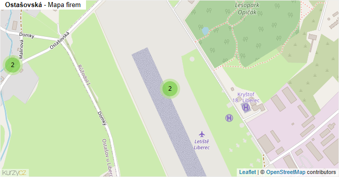 Ostašovská - mapa firem