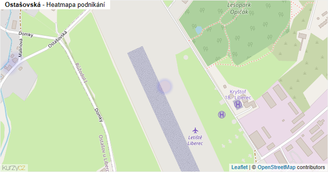 Ostašovská - mapa podnikání