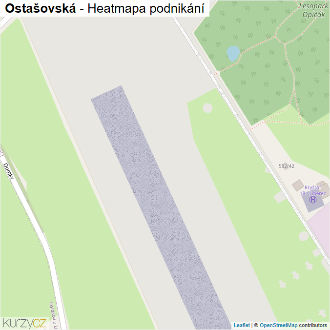 Mapa Ostašovská - Firmy v ulici.