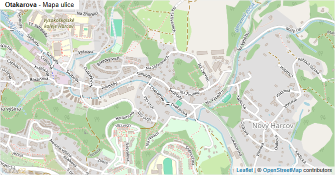 Otakarova - mapa ulice