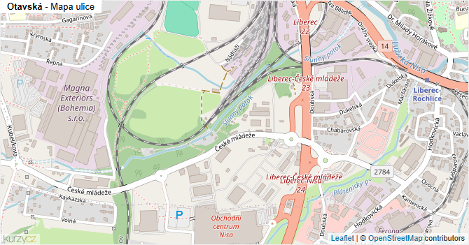 Otavská - mapa ulice