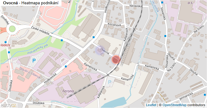 Ovocná - mapa podnikání