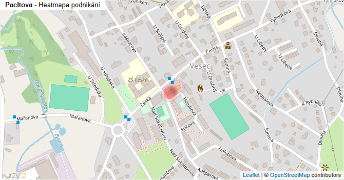 Pacltova - mapa podnikání