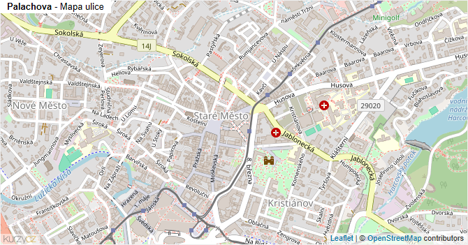 Palachova - mapa ulice