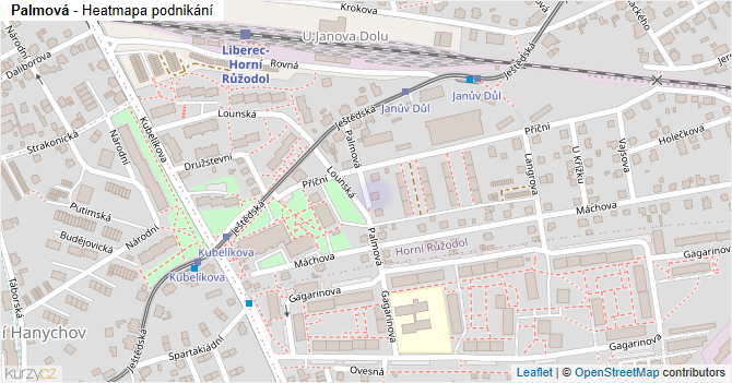 Palmová - mapa podnikání