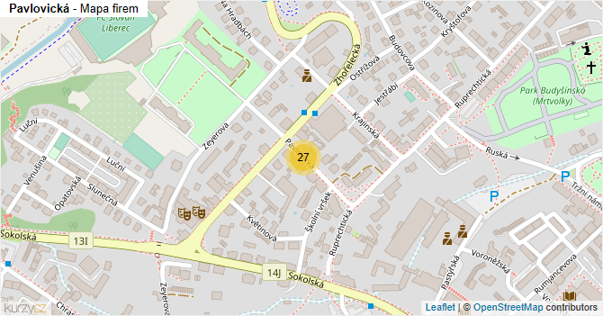 Pavlovická - mapa firem