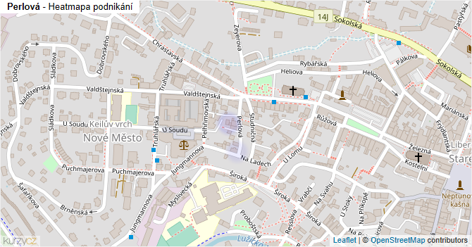 Perlová - mapa podnikání