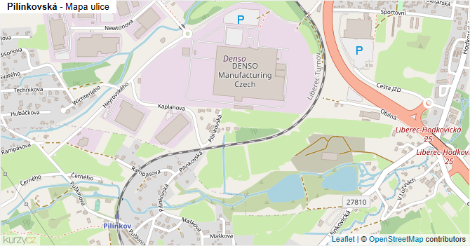 Pilínkovská - mapa ulice